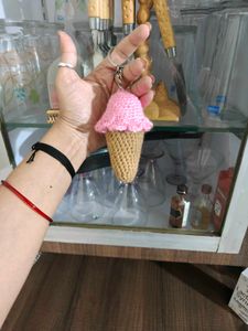 Crochet Icecream Keychain