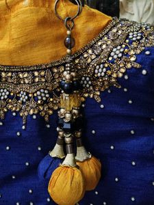 Yellow &amp; Blue Lehenga Set
