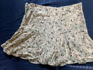Floral Print Mini Skirt With Shorts Inside