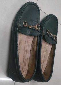 Green Leather Loafers