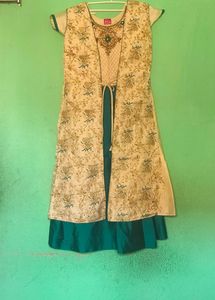 Embroidered Gown With Shrug