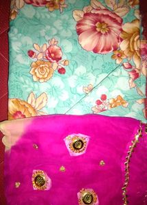 Floral Print Rajput Poshak Material