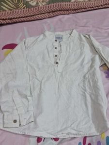 HOP White Henley Shirt