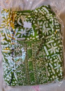 Women Pure Cotton Kurti Pant Dupatta Set