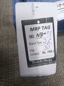 N@91 Size-26 Light Wash Denim Jeans