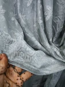 Elegant Grey🇲🇾 Embroidered Dupatta