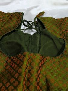 Green Blouse Brocade