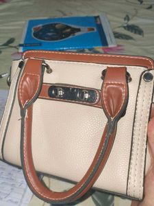 Tan &amp; Brown Satchel