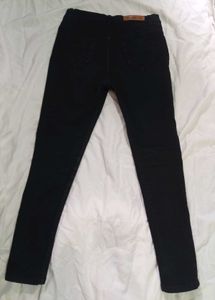 Black Button-Fly Jeans