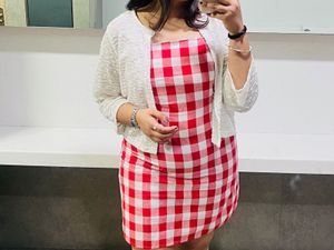 Red And White Dress 👗