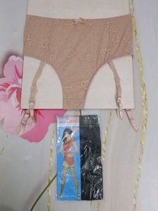 (1300)Lace Garter Belt Set