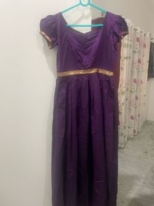 Purple Anarkali Kurta Set