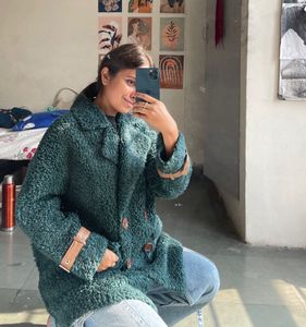 Green Fuzzy Coat