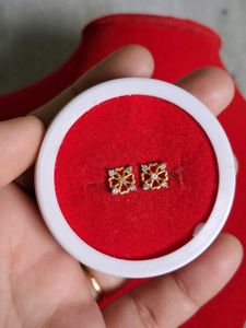 Gold Floral Stud Earrings