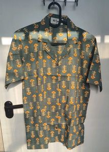 COTTON HANDBLOCK PRINT SHIRT