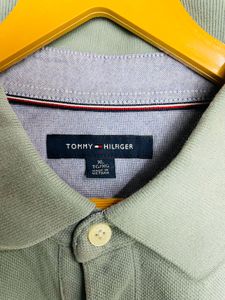 Tommy Hilfiger Men Sea Green Polo T-shirt