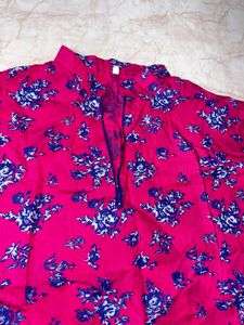 Magenta’s Pink With Blue Floral Print Kurti🩷💙