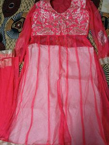 Pink Kurta-Lehanga With Dupatta