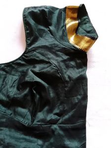XXL Very Beautiful Dark Green Colour Blouse With G