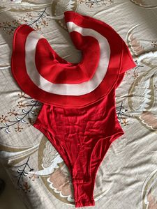 Red Ruffle Bodysuit