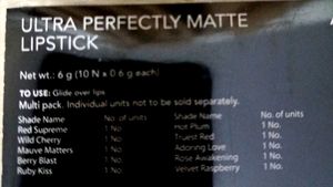 Avon Brand New Perfectly Matte Lipsticks Set Of 10