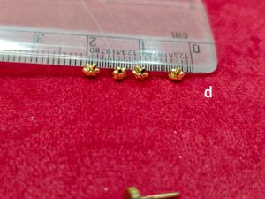 Pure Gold Flower Stud Earrings And Nose Ring