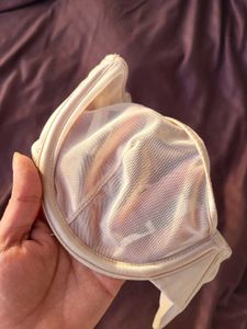 H&amp;M Balconette Mesh Bra 34 C With Satin Linin