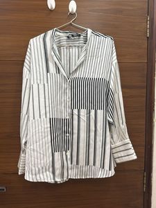 Striped Button-Down Top