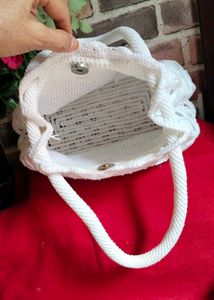 Crochet Handbag White Looks Awesome