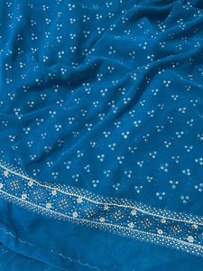 Blue Embellished Saree