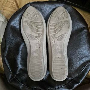 Beige Slip-On Ballerina Flats