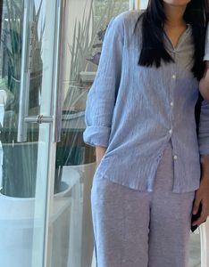 Zara Blue Striped Shirt