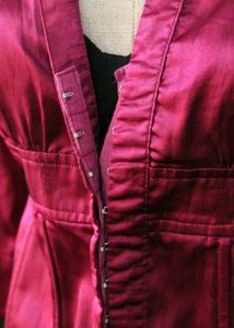 Burgundy Satin Corset Blouse