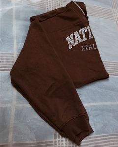 H&amp;M Brown Cropped Sweatshirt