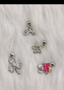 Combo 925 Silver Charm Pendant Lot Wth Hallmark