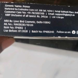 Glam21 High Definition Face Primer