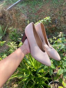 Nude Block Heels