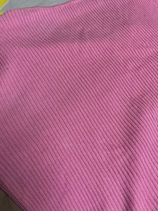 Pink Ribbed Crop Top