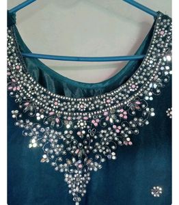 Heavy Stone Work Kurta Pant With Shrug