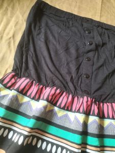 strapless tribal print dress