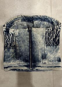 Denim Tube Top/ Corset