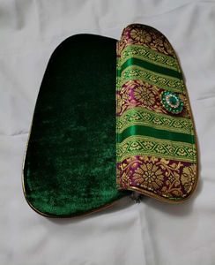 New Brand Banarsi And Velvet Touch Hand Clutch