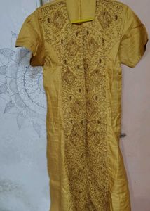 Mustard Embroidered Suit set