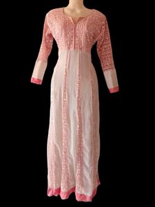 Pink Anarkali Kurta For Women