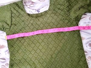 Embroidery Green Kurta