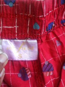 Red Plaid Patterned Shorts