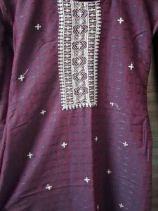 Coffee Brown Colour Embroided Kurti