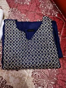 Blue Embellished Kurti