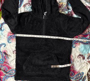 Fluffy Black Hoodie Victorias Secret Warm