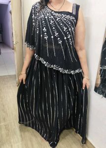 Designer Black &amp; Silver Embellished Set